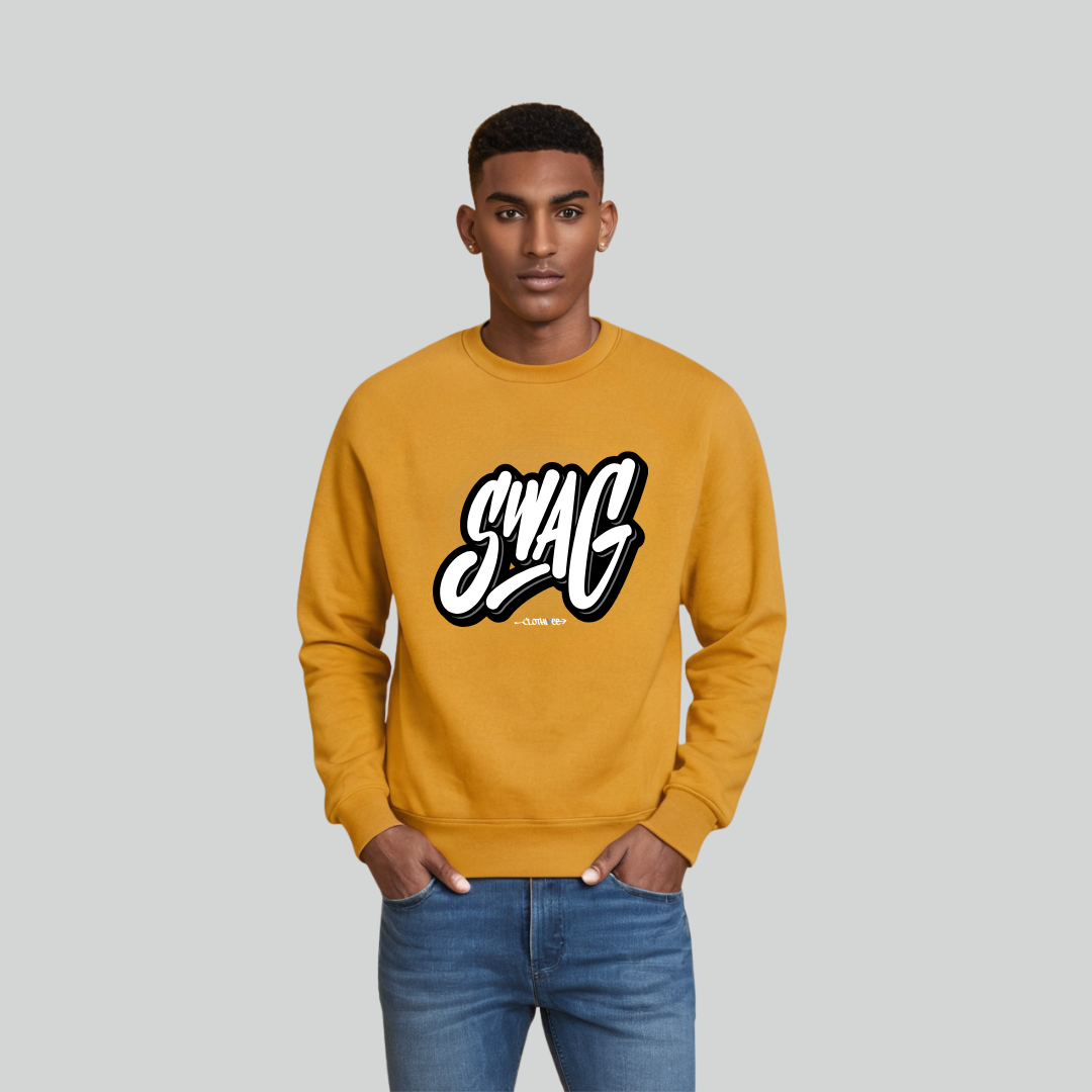 Clothivee Swag Script Crew Neck Sweatshirt
