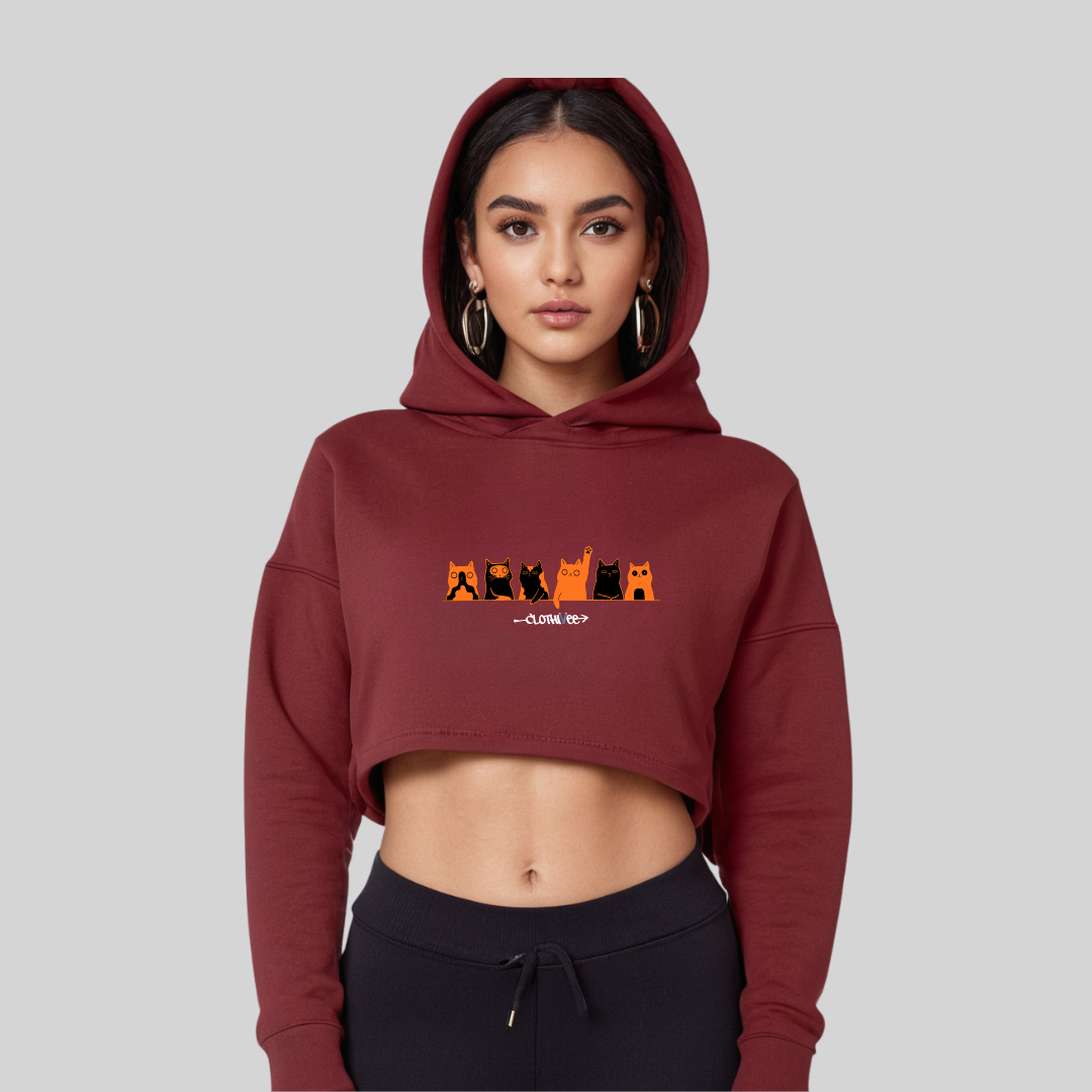 Cat Crew Women’s Crop Hoodie