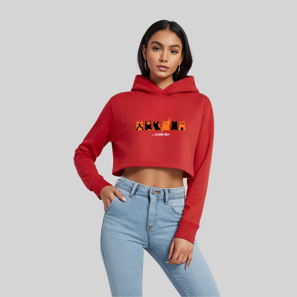 Cat Crew Women’s Crop Hoodie