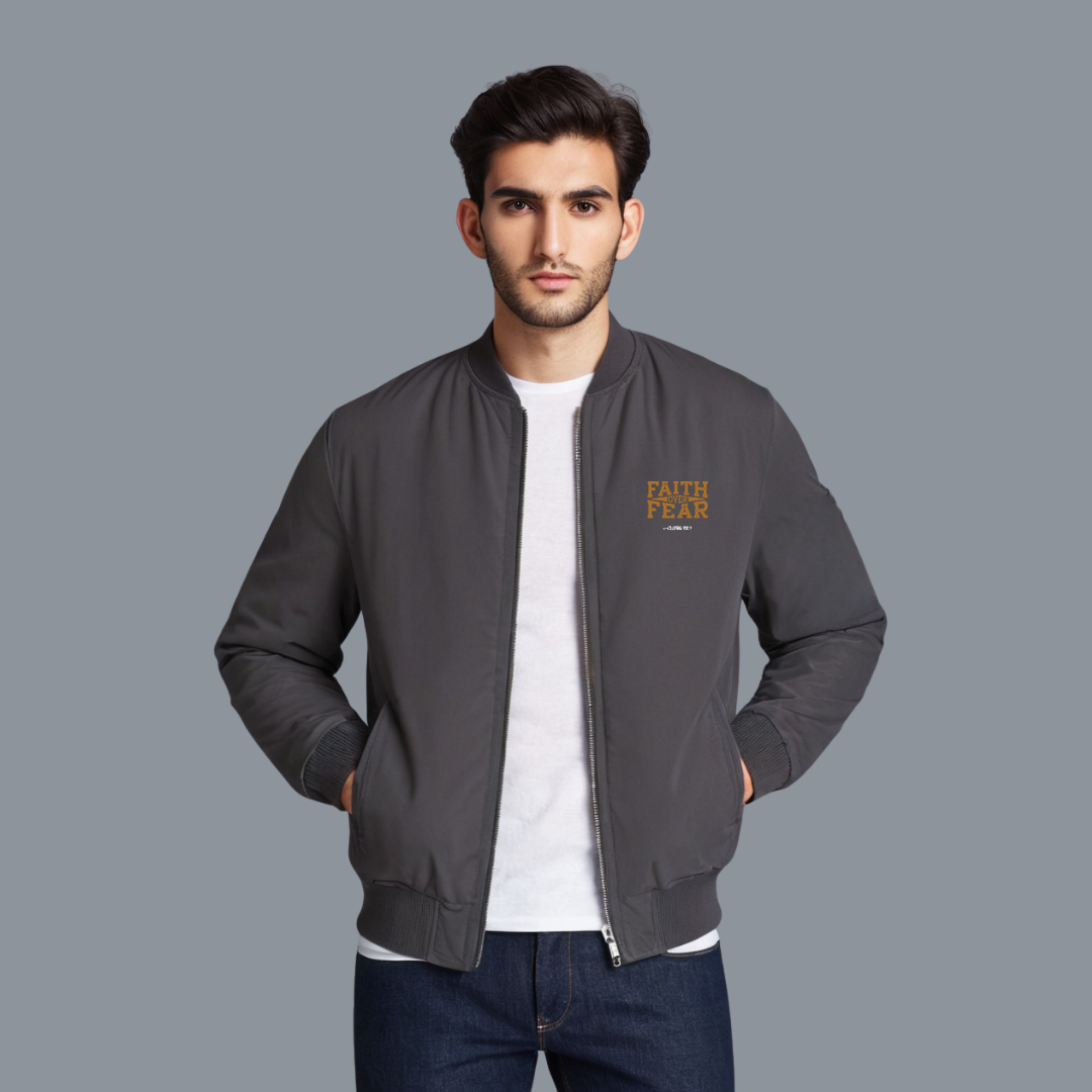 Clothivee Faith Over Fear Bomber Jacket
