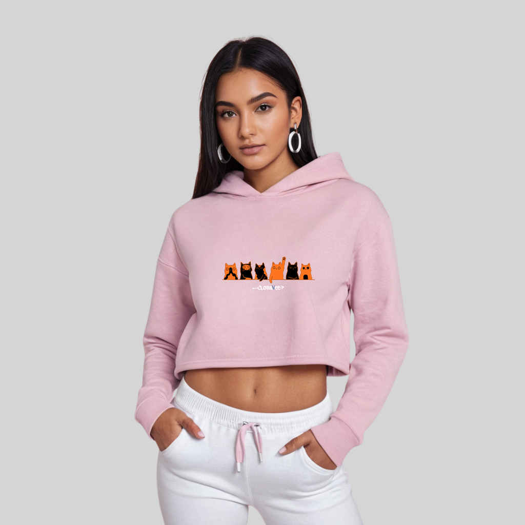 Cat Crew Women’s Crop Hoodie