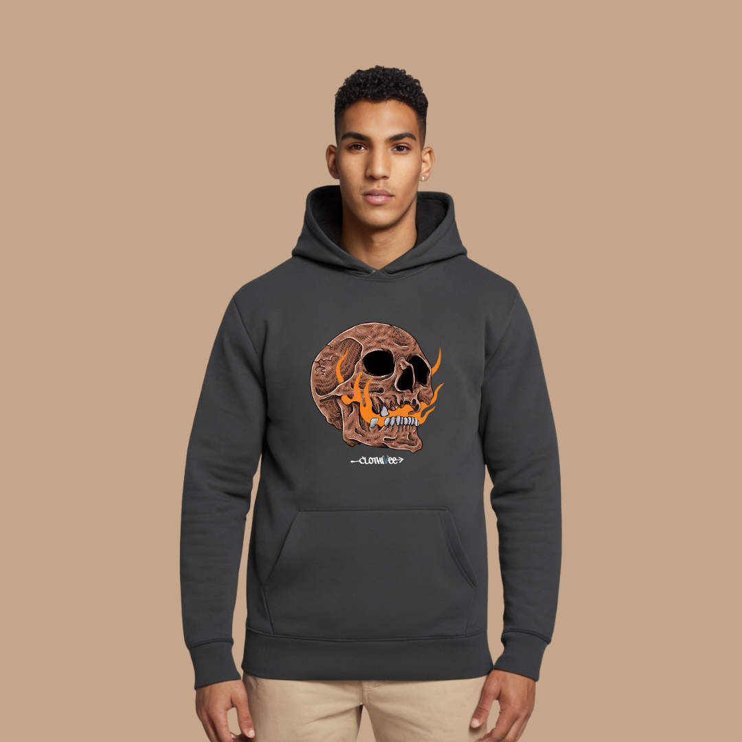 Inferno Skull Graphic Hoodie