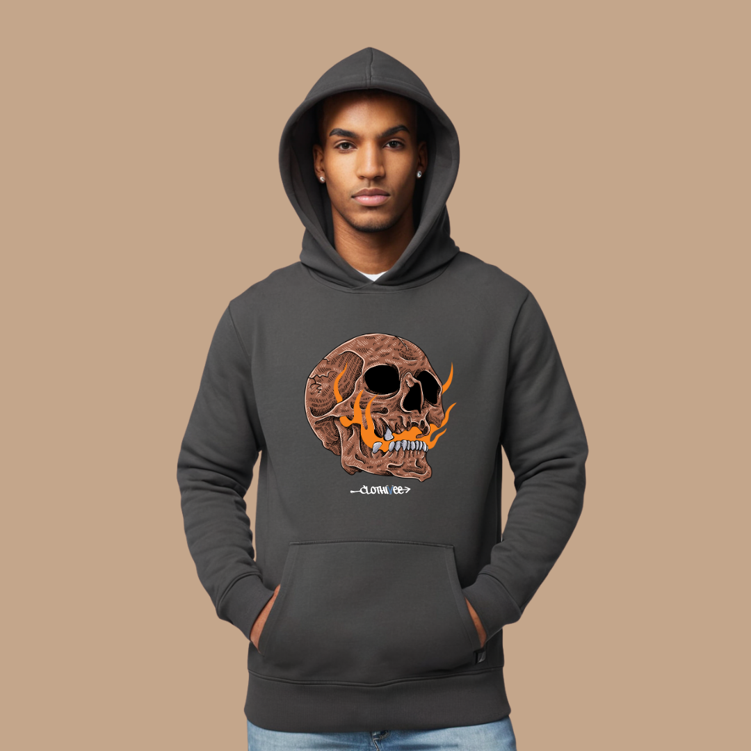 Inferno Skull Graphic Hoodie
