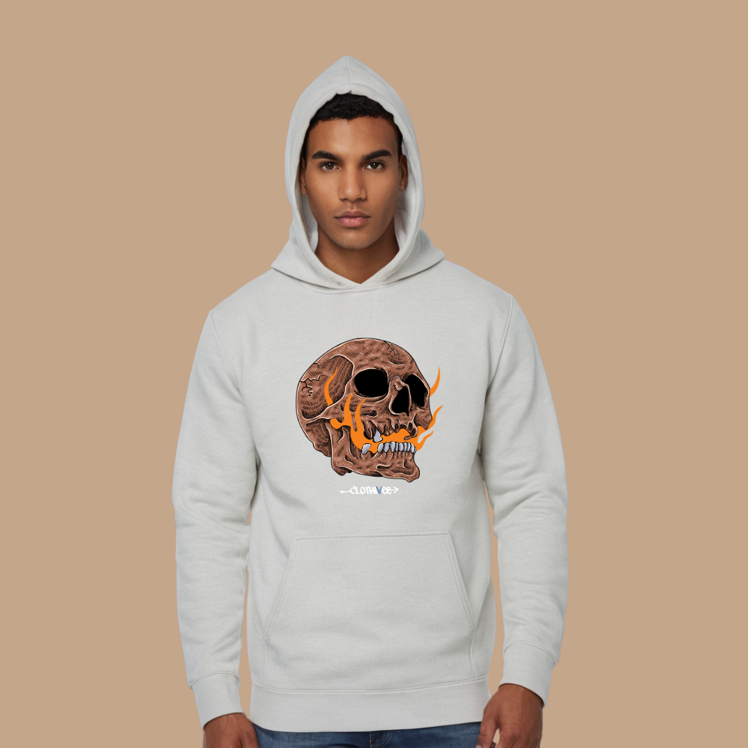 Inferno Skull Graphic Hoodie