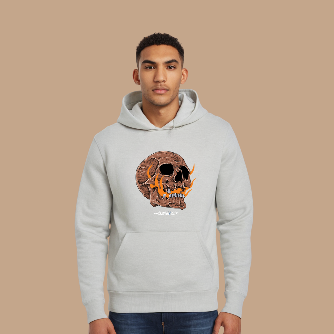 Inferno Skull Graphic Hoodie