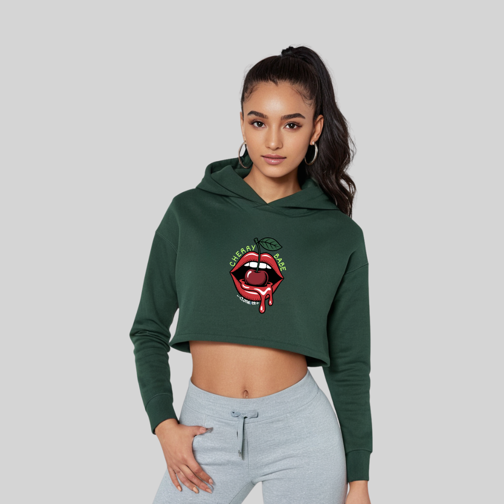 Cherry Babe Women’s Crop Hoodie
