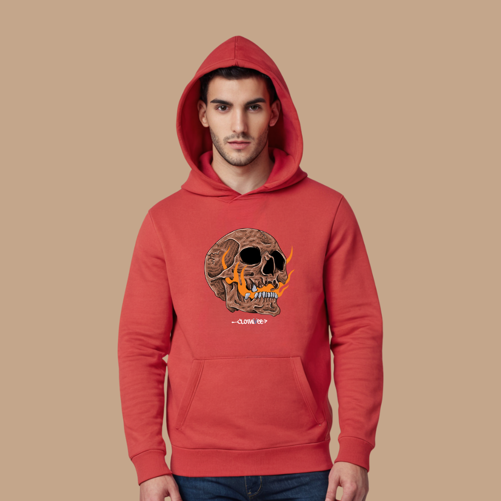 Inferno Skull Graphic Hoodie