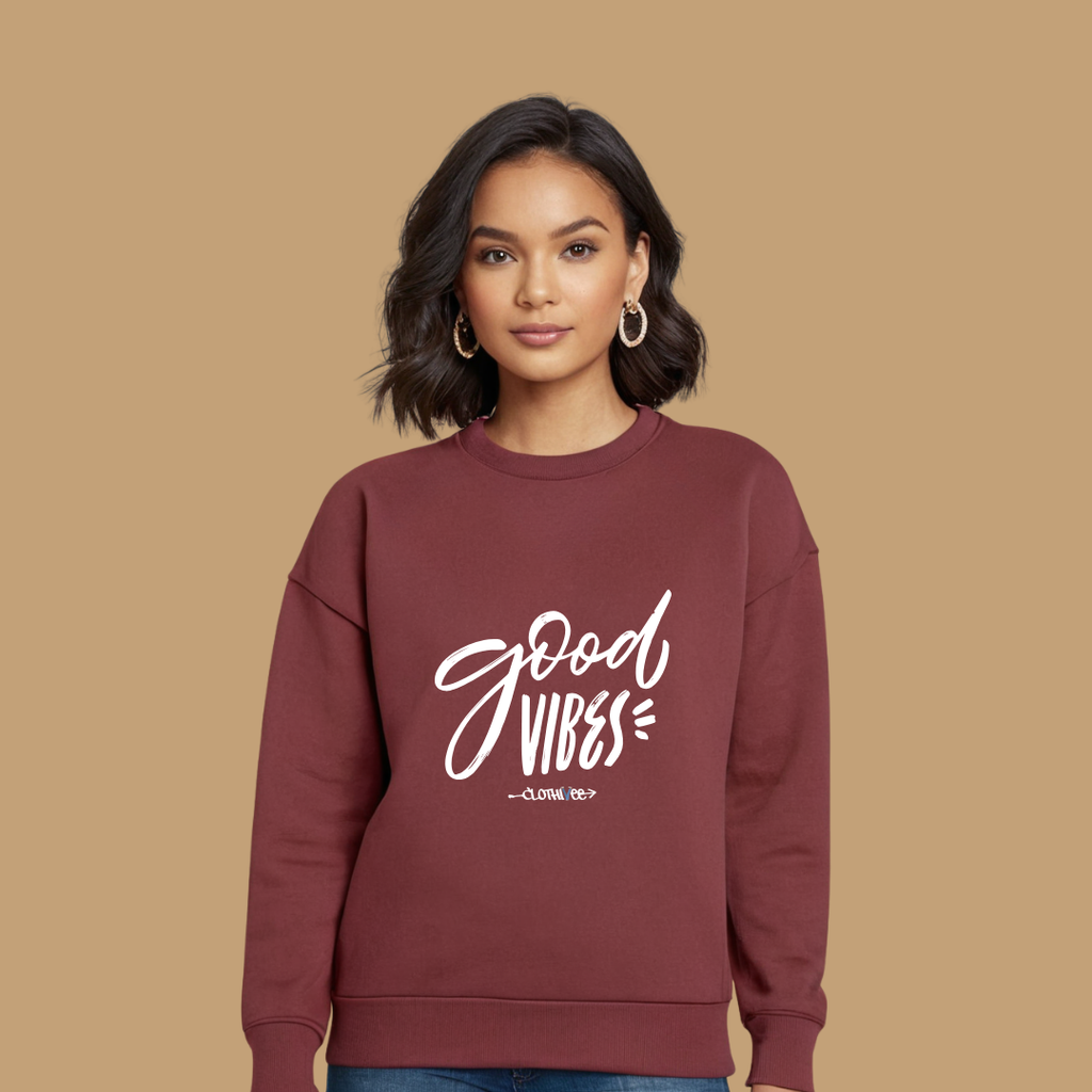 Clothivee Good Vibes Women Sweatshirt