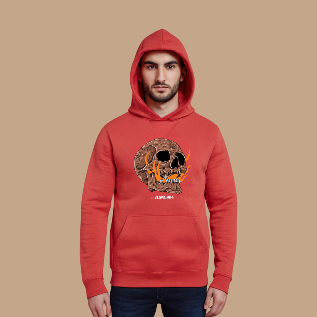 Inferno Skull Graphic Hoodie