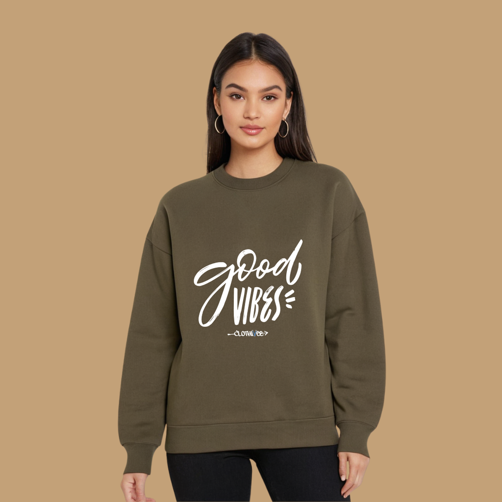 Clothivee Good Vibes Women Sweatshirt