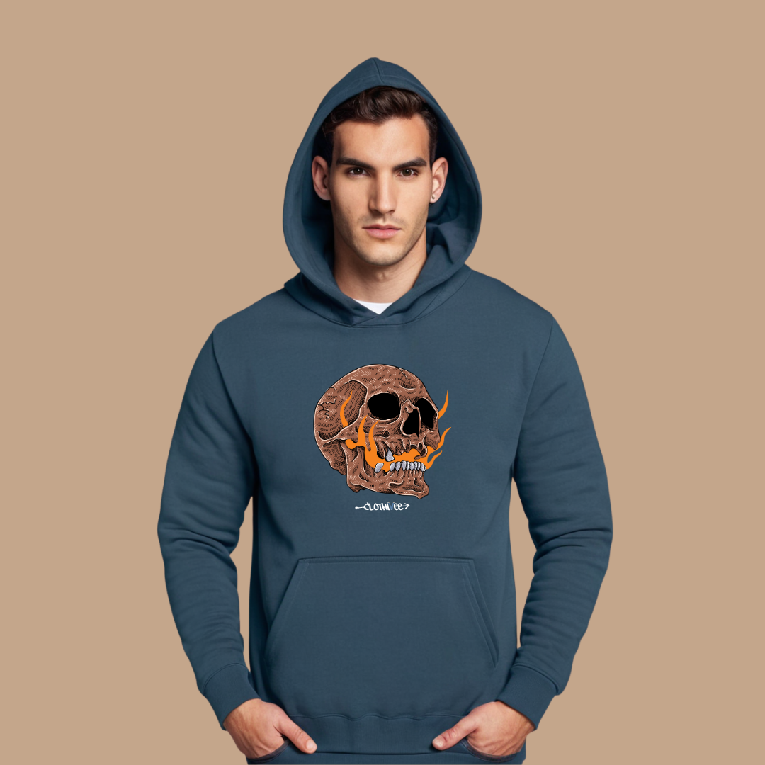 Inferno Skull Graphic Hoodie