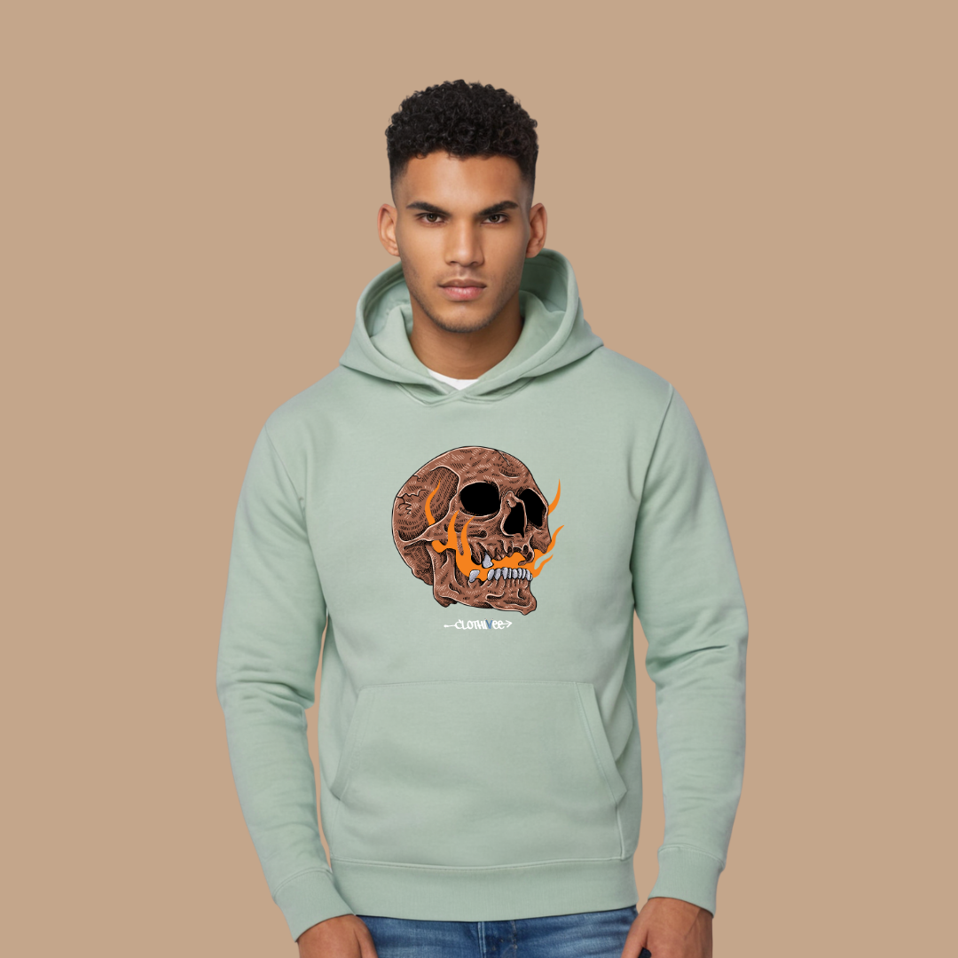 Inferno Skull Graphic Hoodie