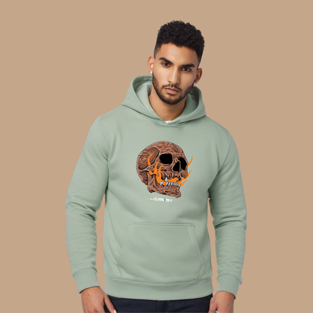 Inferno Skull Graphic Hoodie