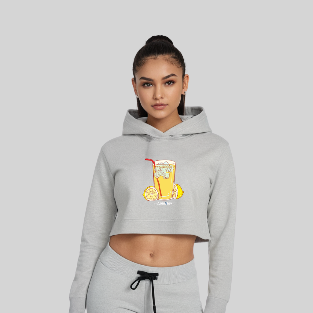 Lemonade Mood Women’s Crop Hoodie