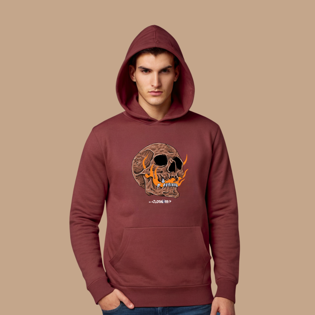 Inferno Skull Graphic Hoodie