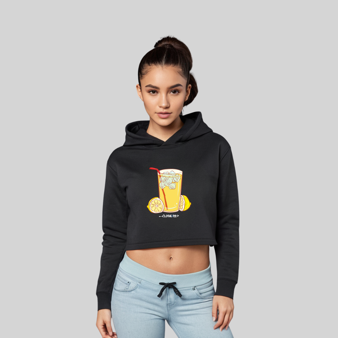 Lemonade Mood Women’s Crop Hoodie