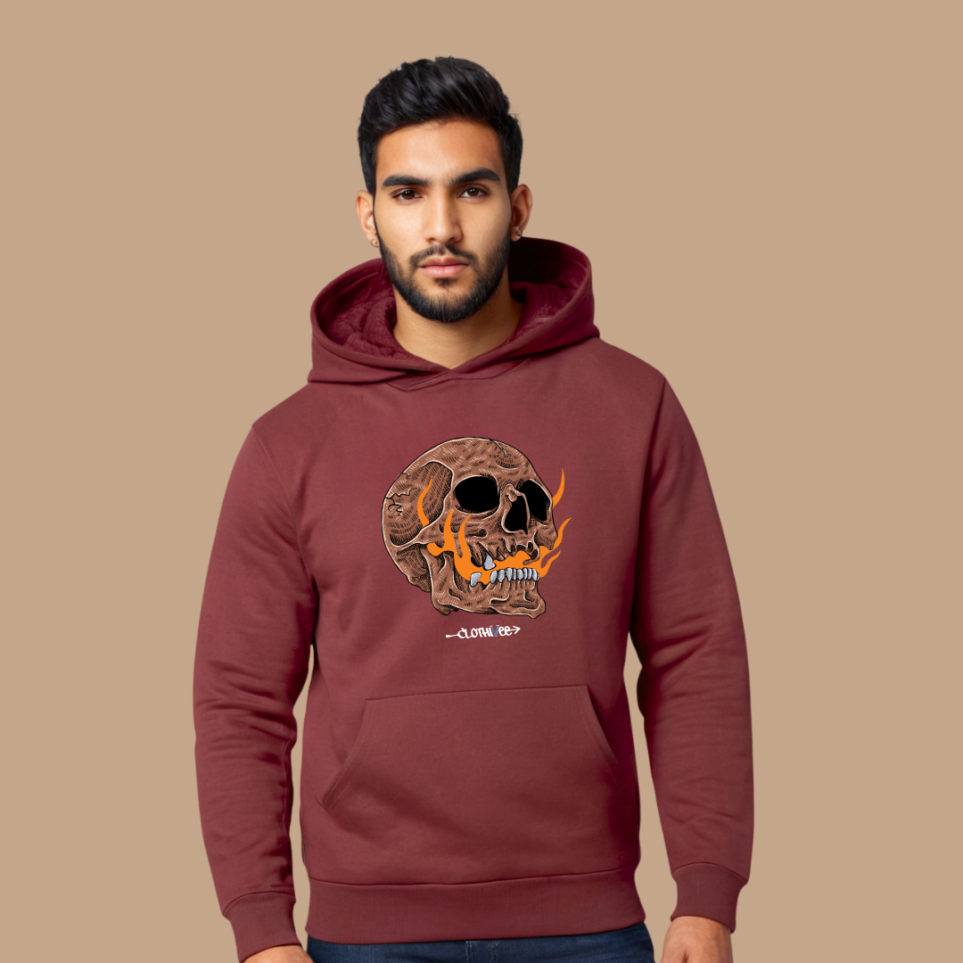 Inferno Skull Graphic Hoodie