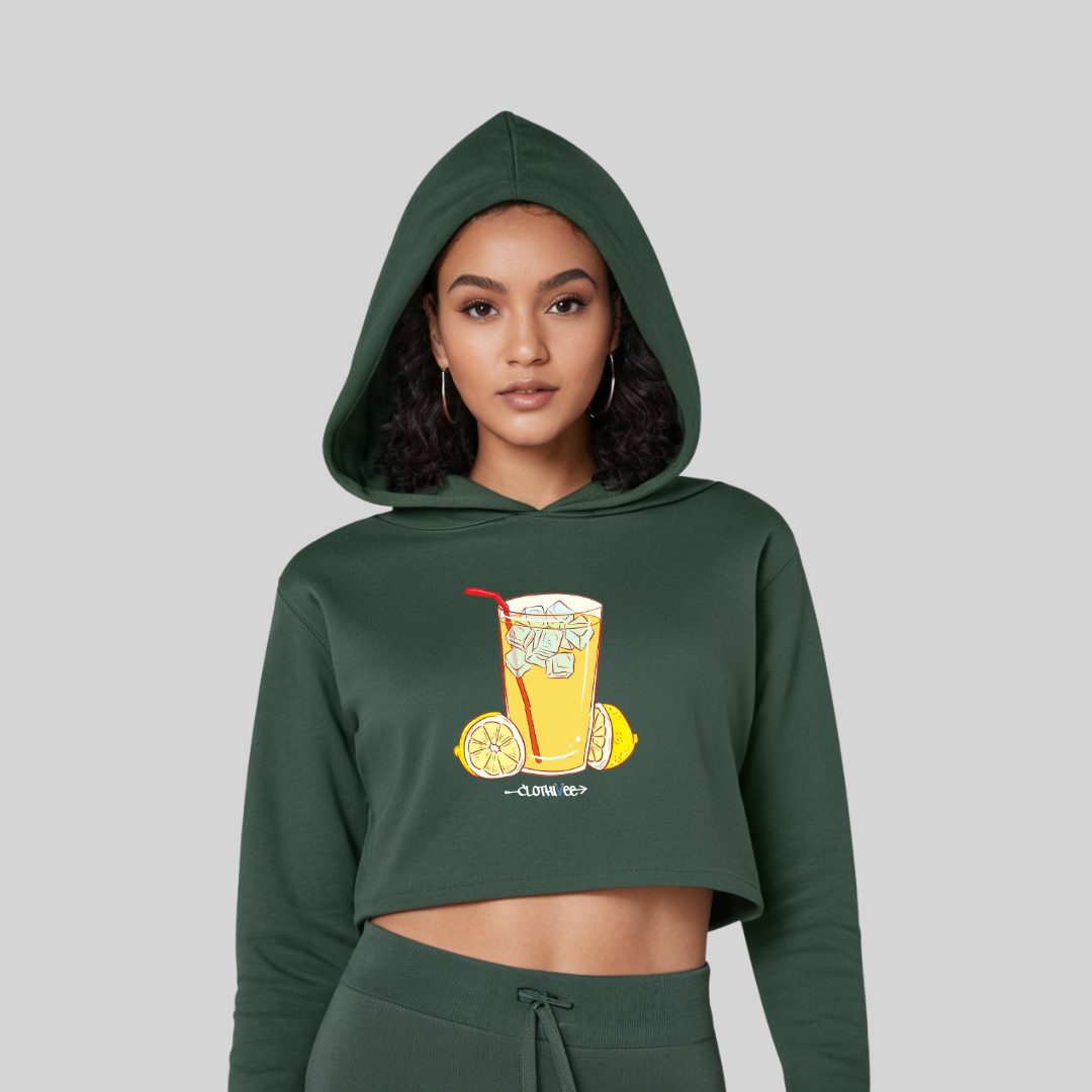 Lemonade Mood Women’s Crop Hoodie