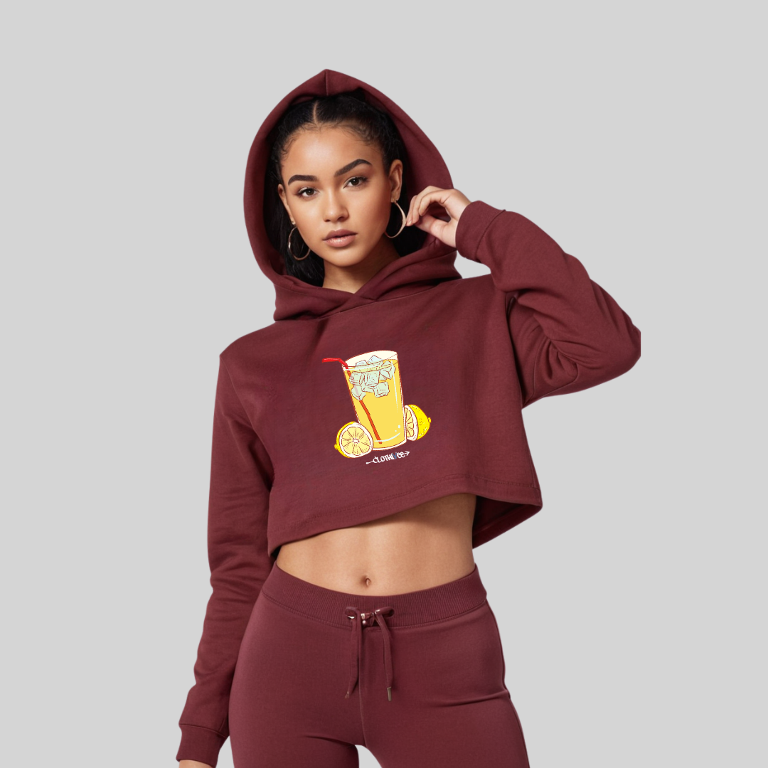 Lemonade Mood Women’s Crop Hoodie