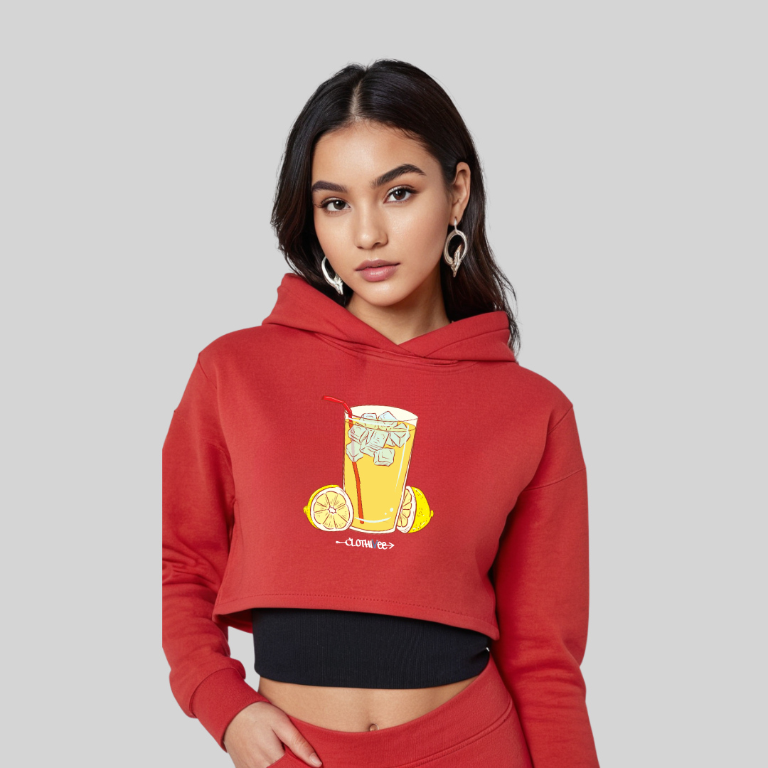 Lemonade Mood Women’s Crop Hoodie