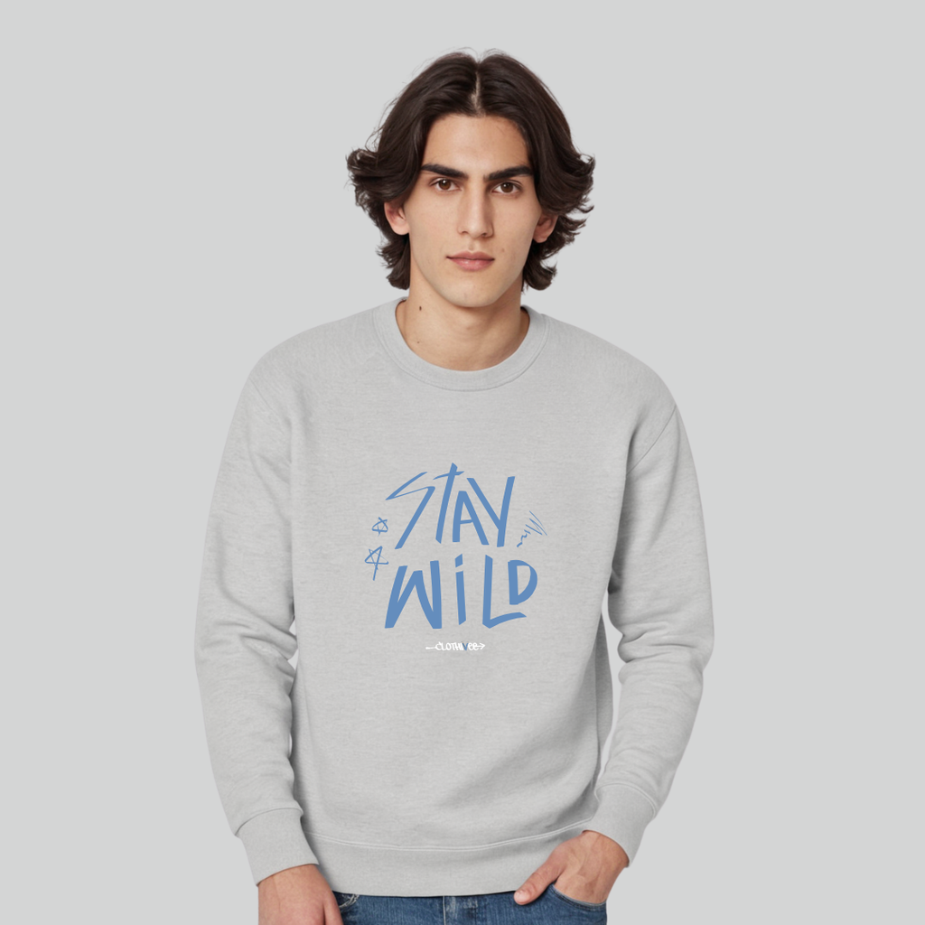 Clothivee Stay Wild Crew Neck Sweatshirt