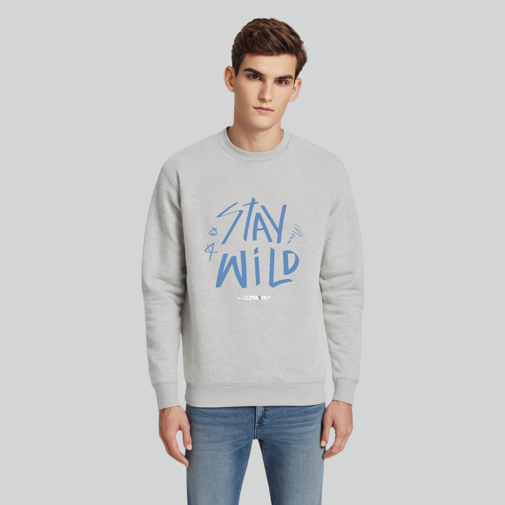 Clothivee Stay Wild Crew Neck Sweatshirt