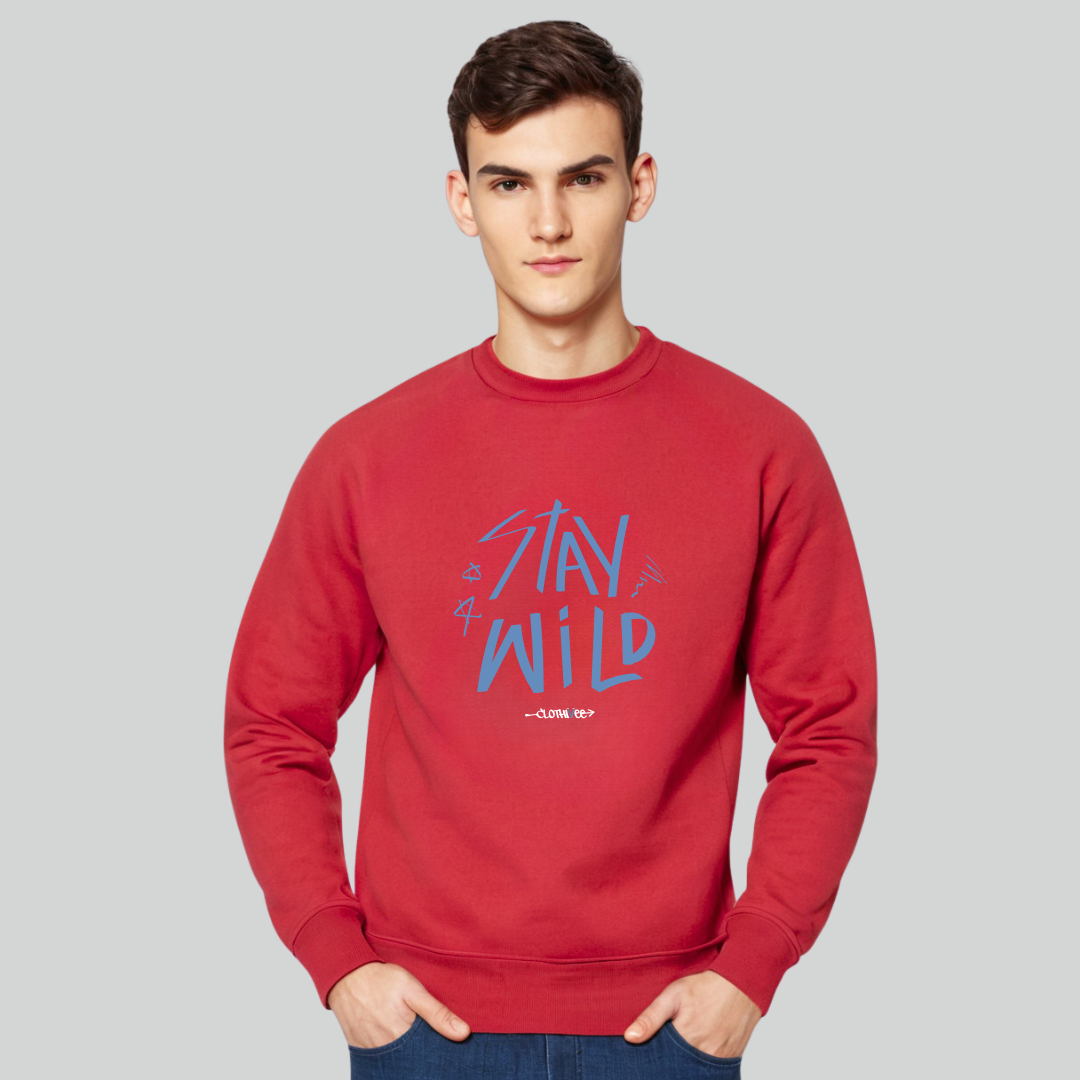 Clothivee Stay Wild Crew Neck Sweatshirt