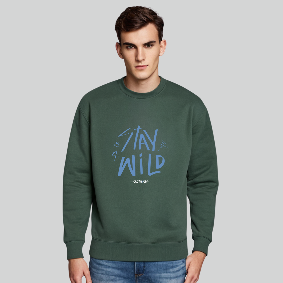 Clothivee Stay Wild Crew Neck Sweatshirt