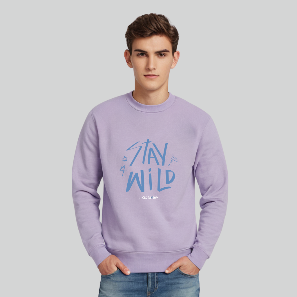 Clothivee Stay Wild Crew Neck Sweatshirt