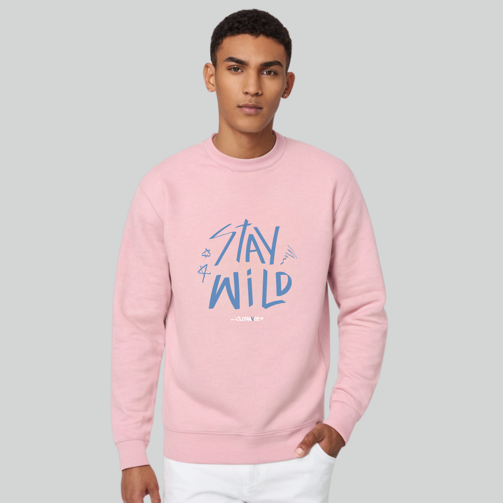 Clothivee Stay Wild Crew Neck Sweatshirt