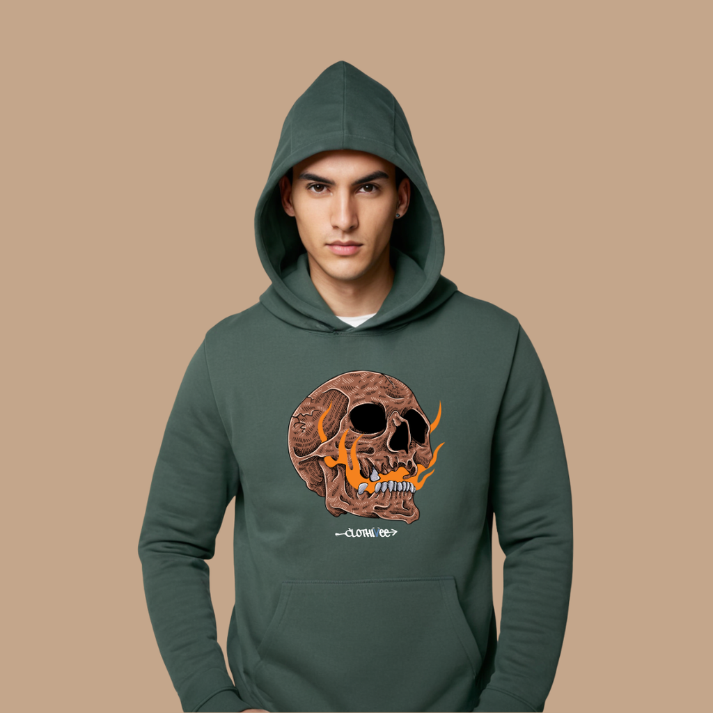 Inferno Skull Graphic Hoodie