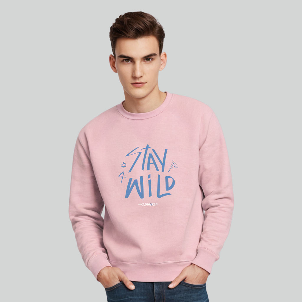 Clothivee Stay Wild Crew Neck Sweatshirt