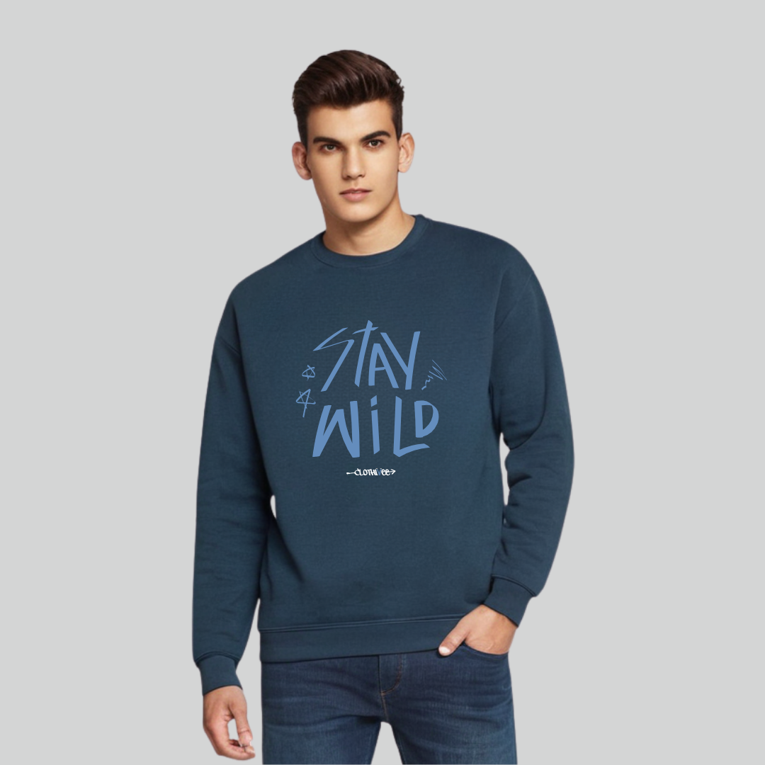 Clothivee Stay Wild Crew Neck Sweatshirt