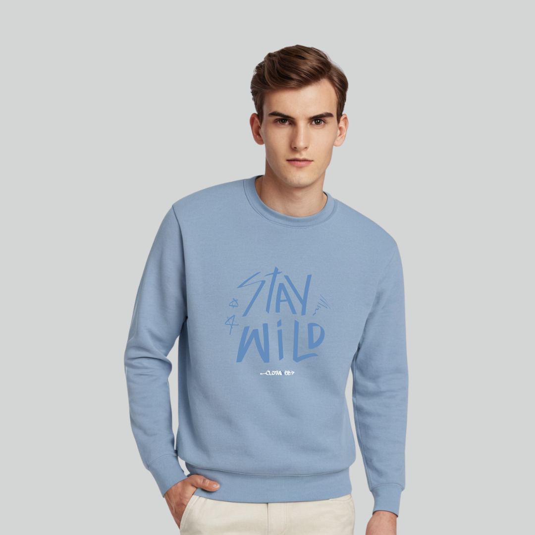 Clothivee Stay Wild Crew Neck Sweatshirt
