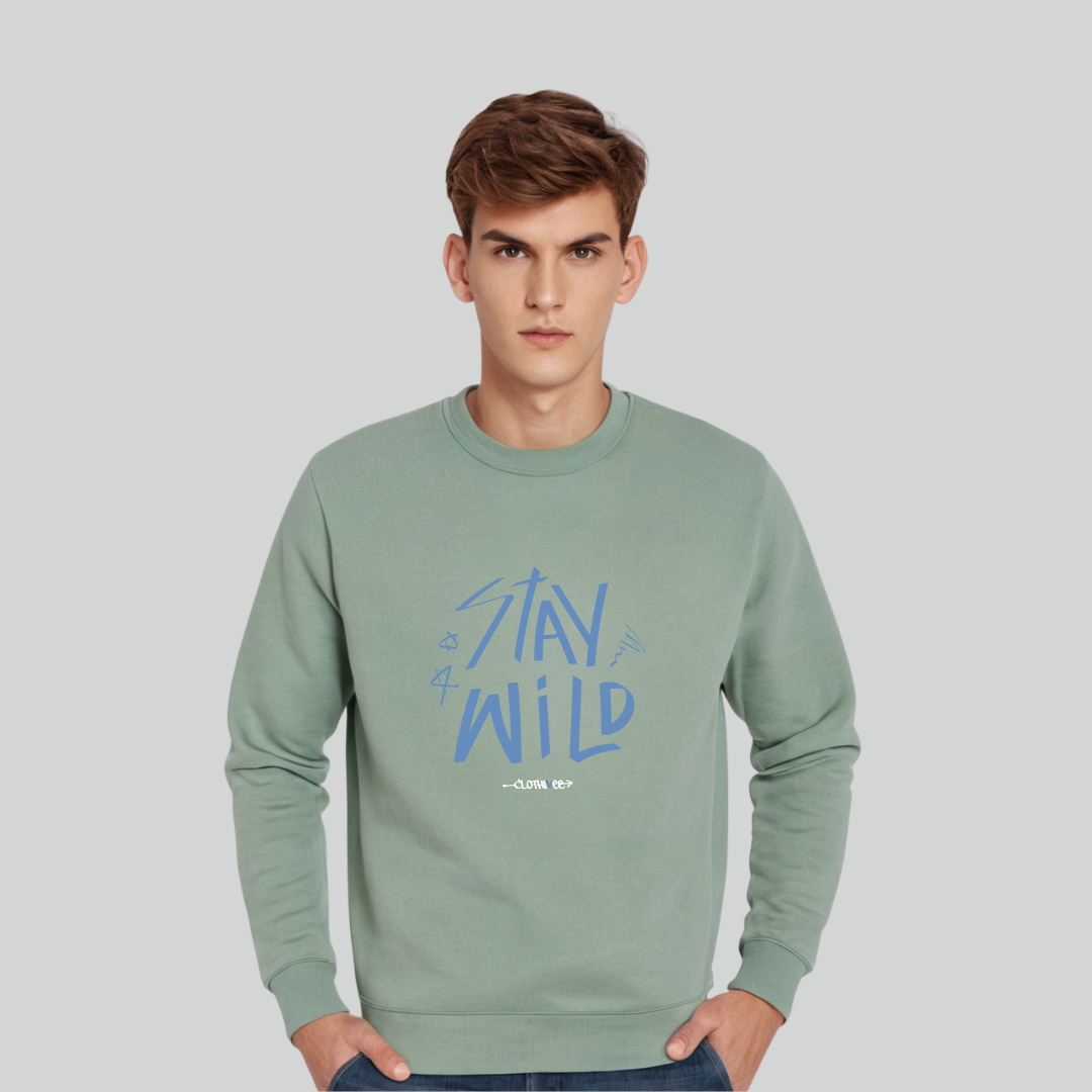 Clothivee Stay Wild Crew Neck Sweatshirt