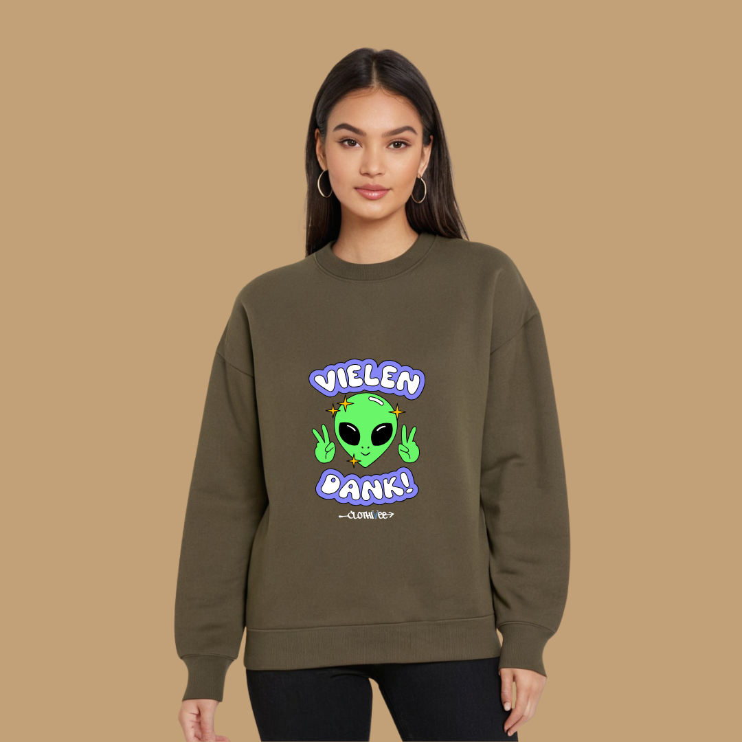 Clothivee Vielen Dank Alien Women Sweatshirt