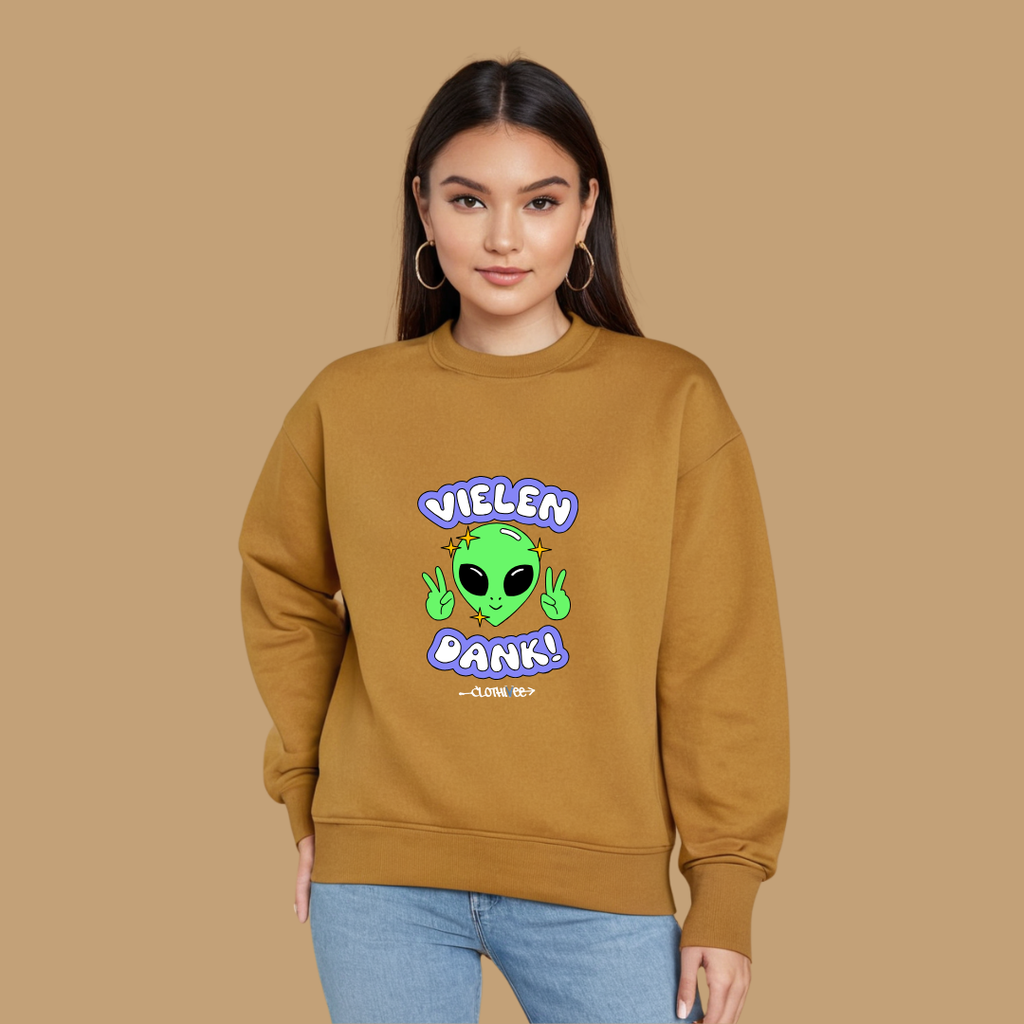 Clothivee Vielen Dank Alien Women Sweatshirt