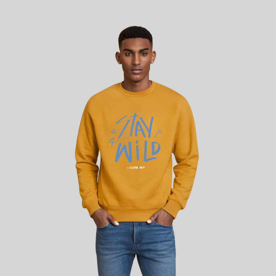 Clothivee Stay Wild Crew Neck Sweatshirt