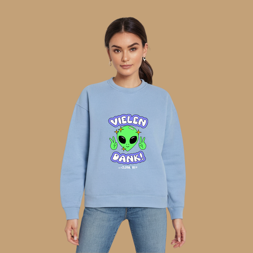 Clothivee Vielen Dank Alien Women Sweatshirt