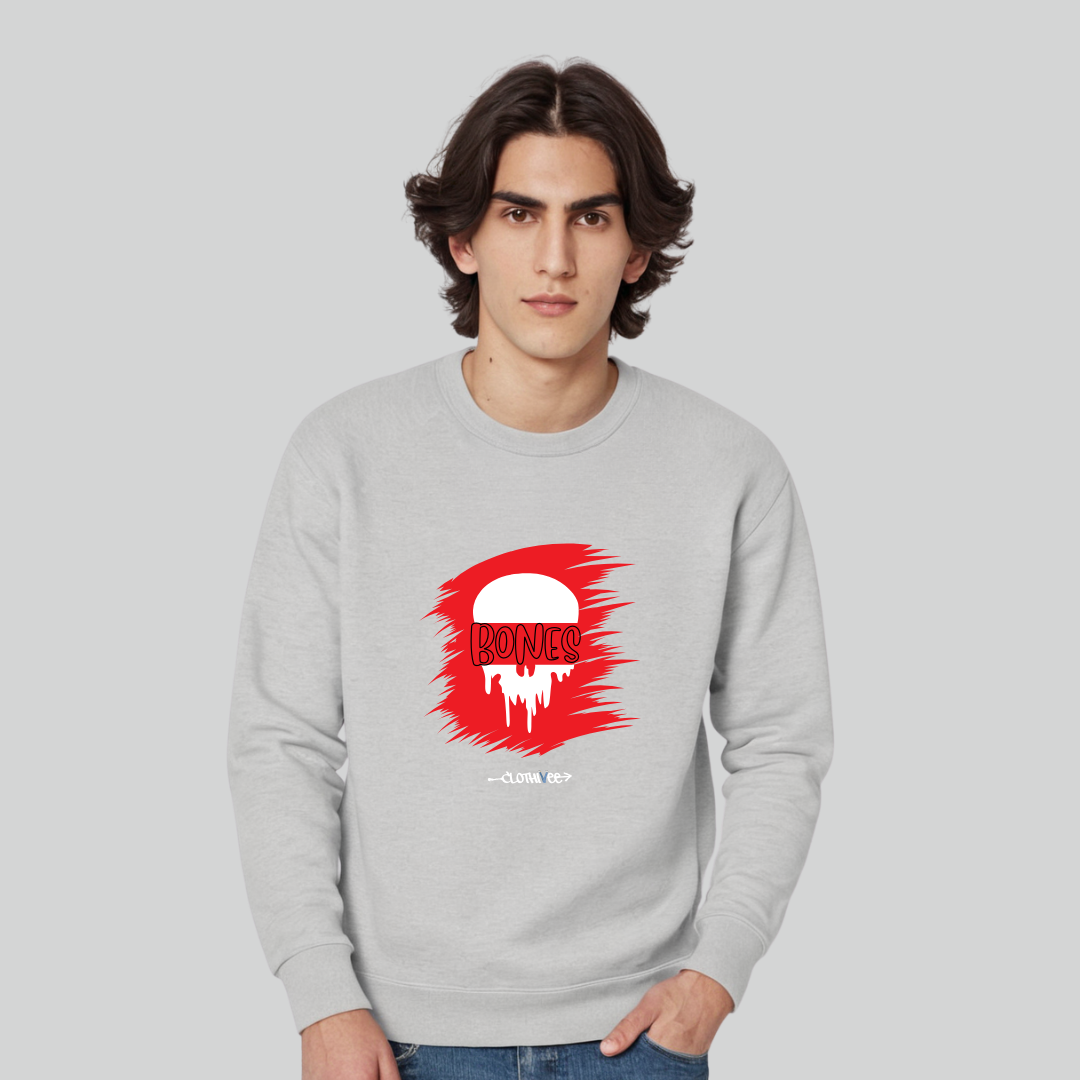 Clothivee Bones Red Dawn Crew Neck Sweatshirt