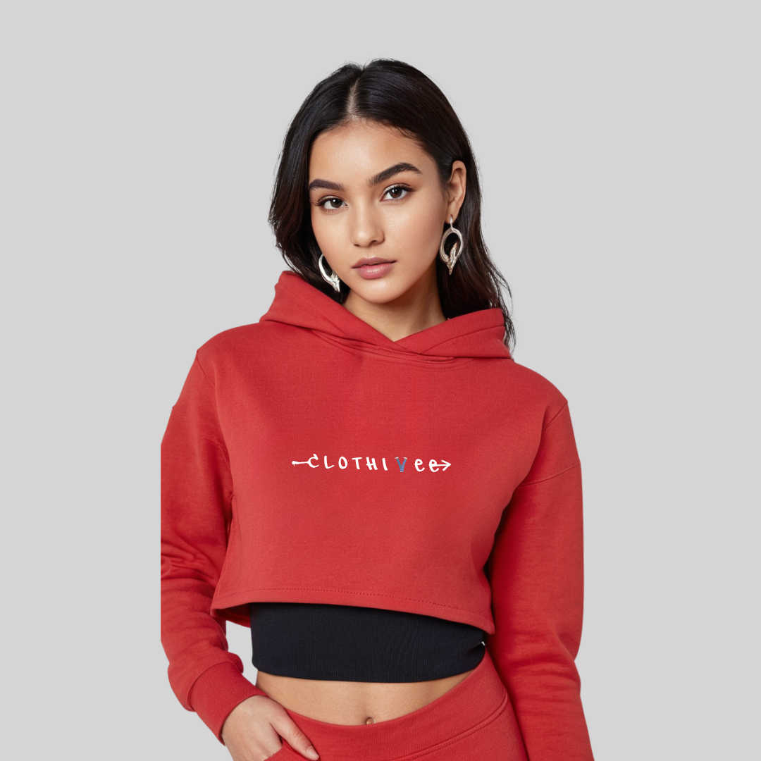 Clothivee Logo Women’s Crop Hoodie