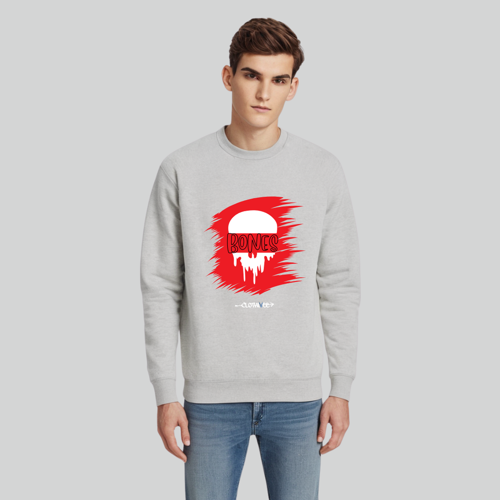 Clothivee Bones Red Dawn Crew Neck Sweatshirt