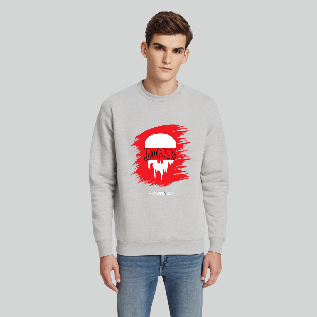 Clothivee Bones Red Dawn Crew Neck Sweatshirt