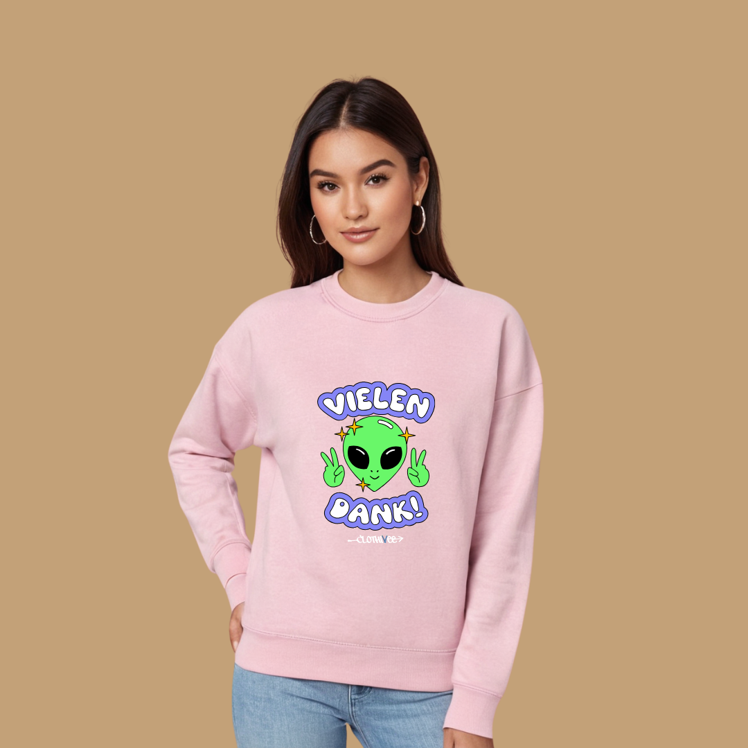 Clothivee Vielen Dank Alien Women Sweatshirt