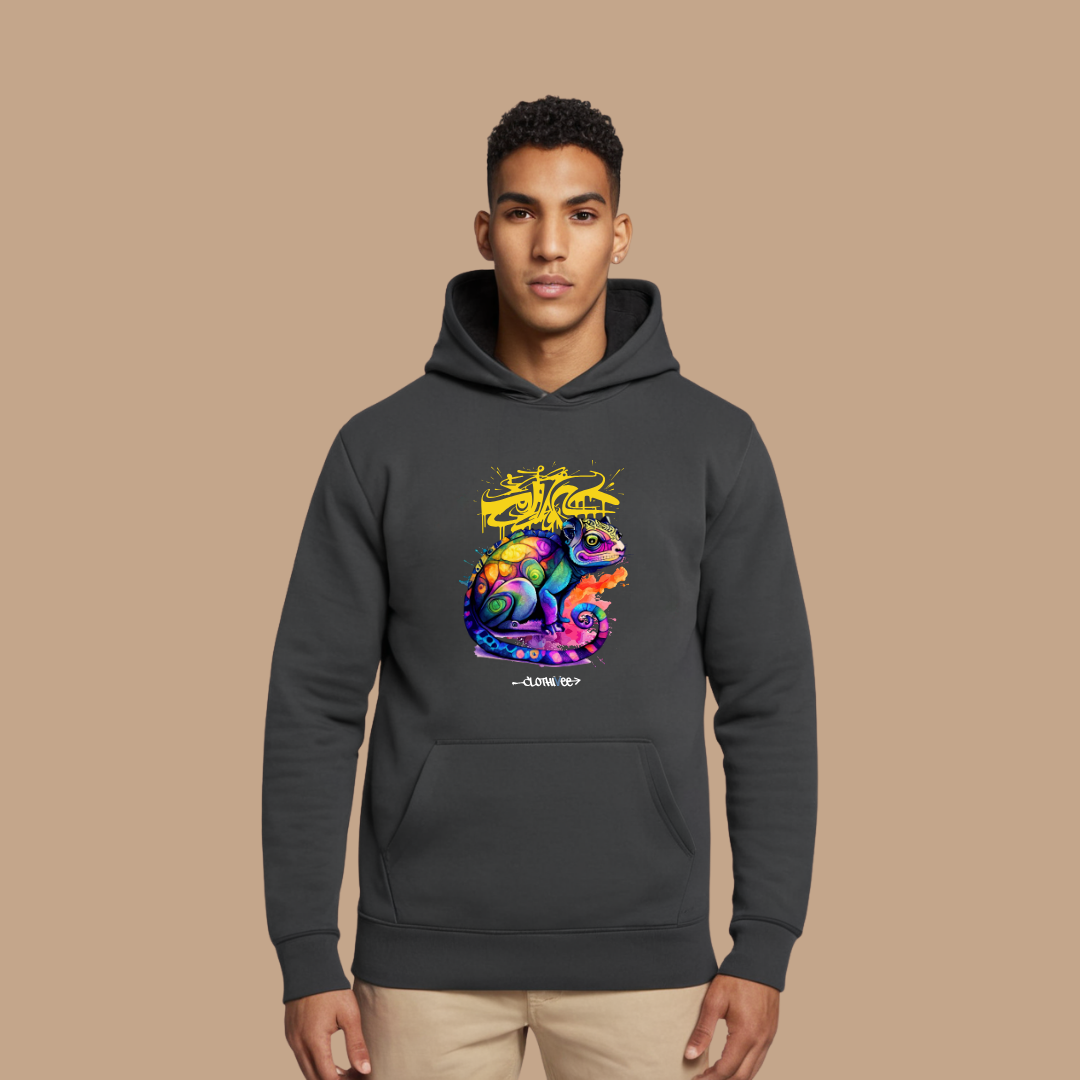 Graffiti Chameleon Art Hoodie
