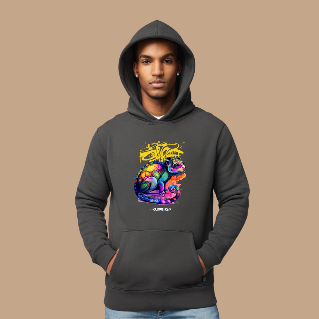 Graffiti Chameleon Art Hoodie