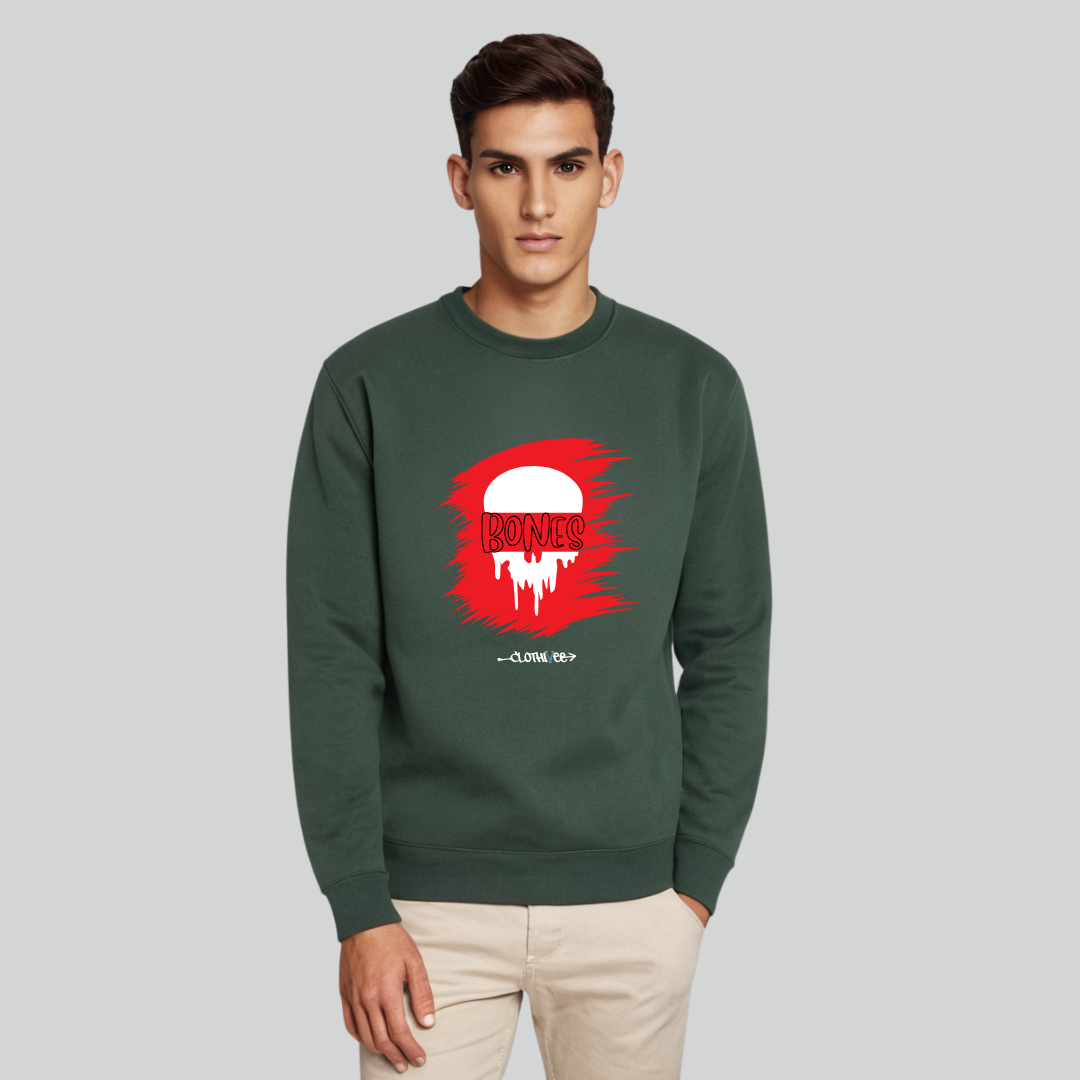 Clothivee Bones Red Dawn Crew Neck Sweatshirt