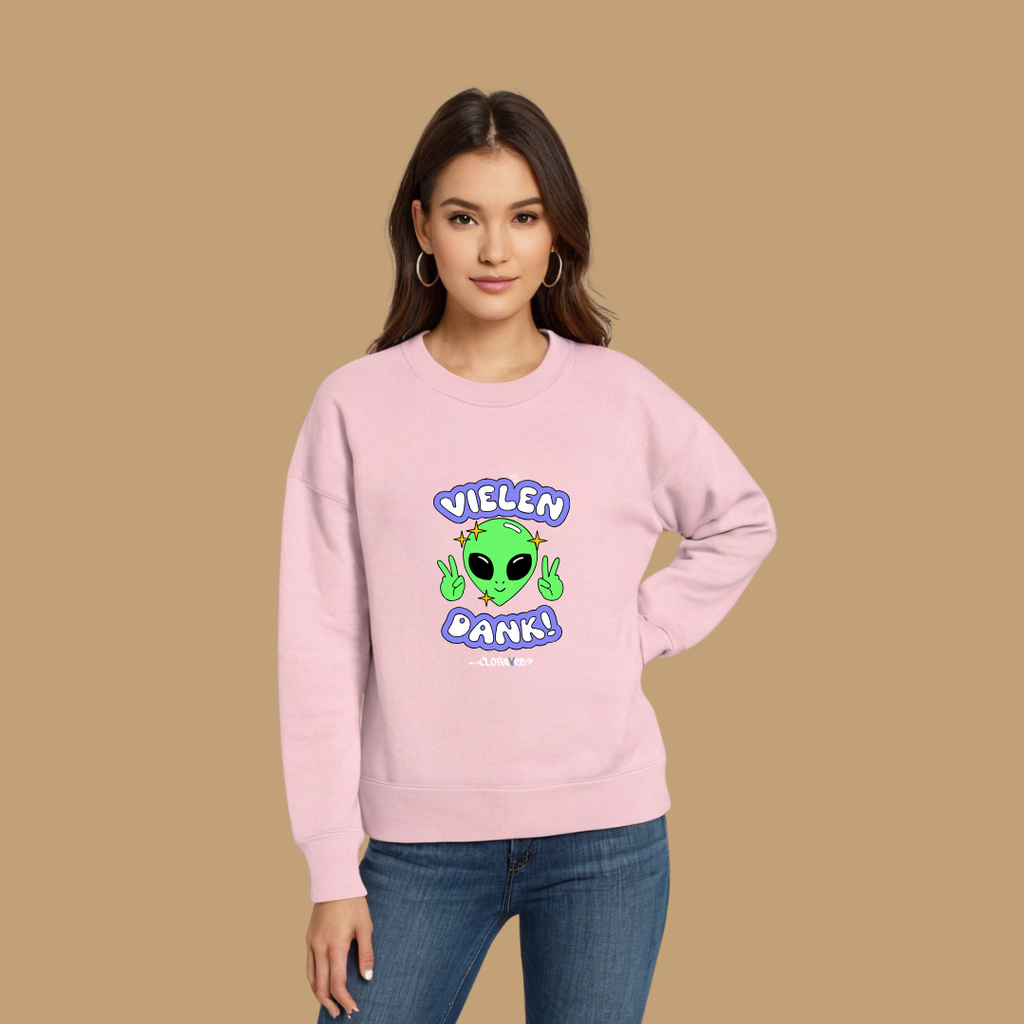 Clothivee Vielen Dank Alien Women Sweatshirt