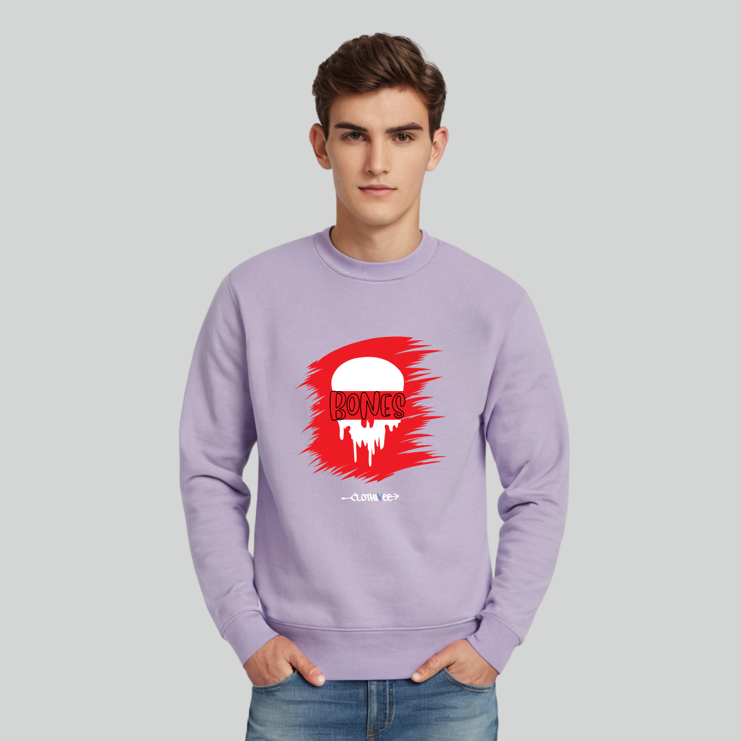 Clothivee Bones Red Dawn Crew Neck Sweatshirt
