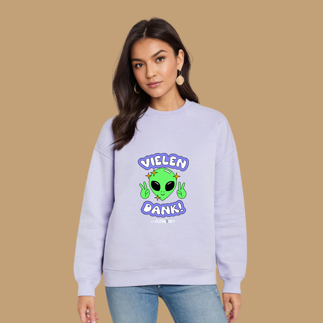 Clothivee Vielen Dank Alien Women Sweatshirt